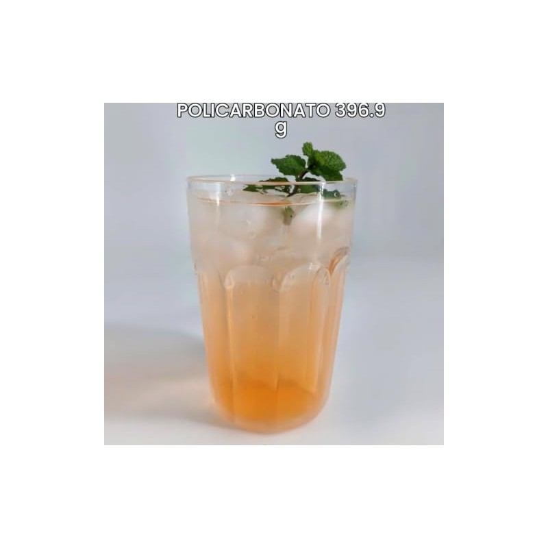 Vasos De Plastico Policarbonato, Parece Cristal Faceteado, de 14oz 414ml,