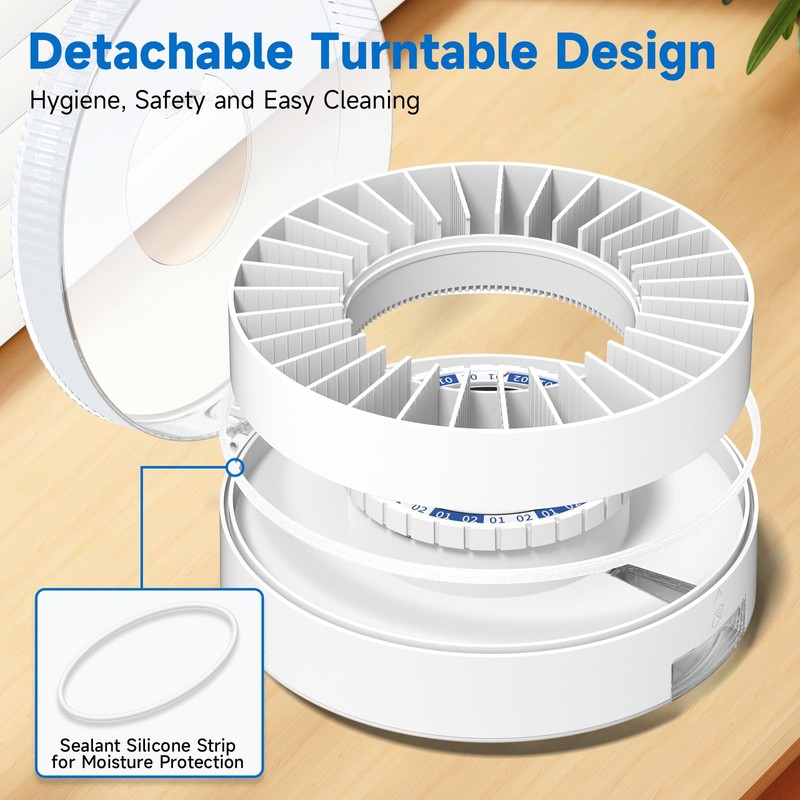 Bluetooth Automatic Pill Dispenser for Elderly with Alarm, APP Reminder