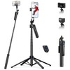 TELESIN Selfie Stick, Smartphone Tripod, Smartphone Stand, 360° AI Automatic