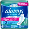 Always Almohadillas ultra delgadas tamaño 3, absorbencia extra larga sin