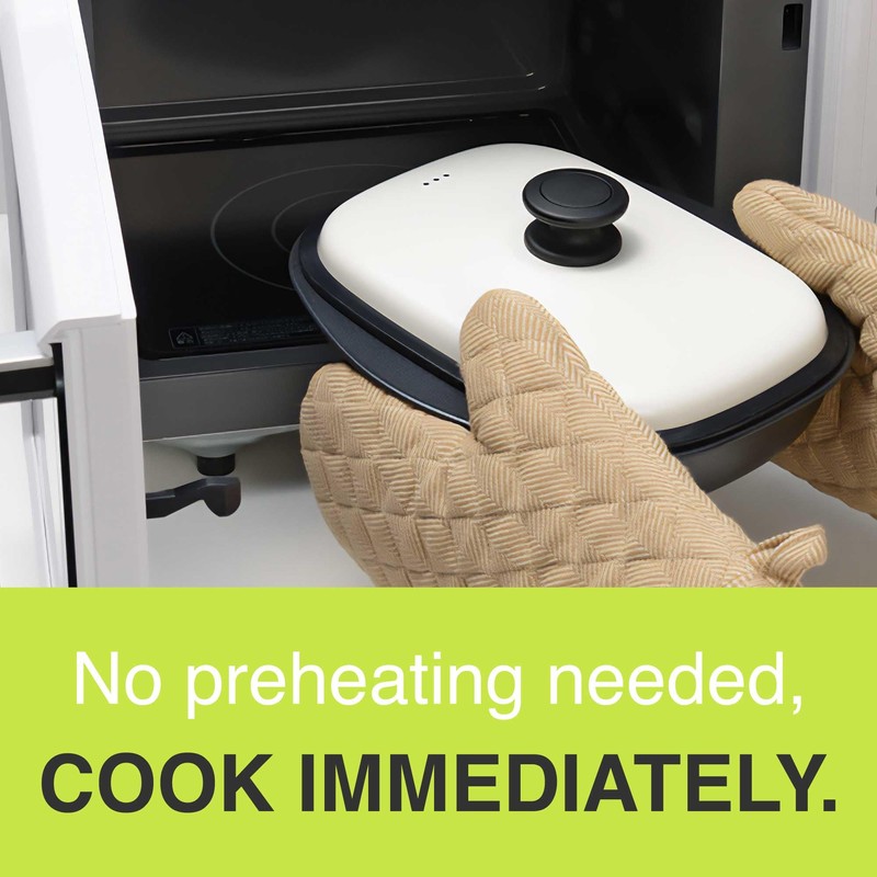 UPB Japan 7-in-1 Microwave Grill Pan with Lid (M) size