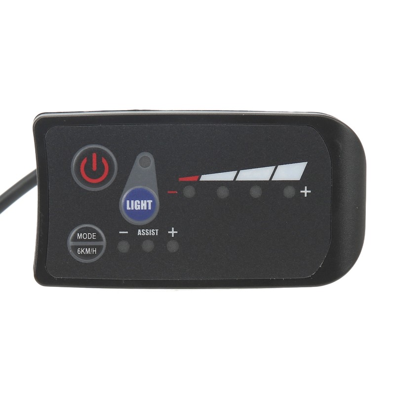 Electric Bike Power Display Meter Waterproof 5 Pin Interface ABS