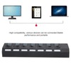 USB Hub 3.0 7‑Port High Speed Splitter Individual Switches Power