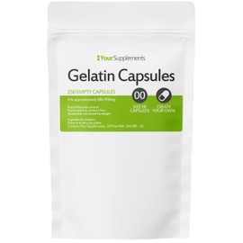 Your Supplements - Size 00 Empty Gelatin Capsules (250 Pack)