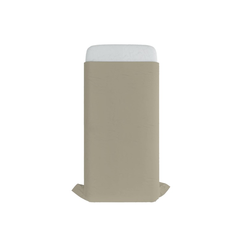 MAX COLOR Top Sheet, 100% Cotton, Plain, Taupe, Single 150