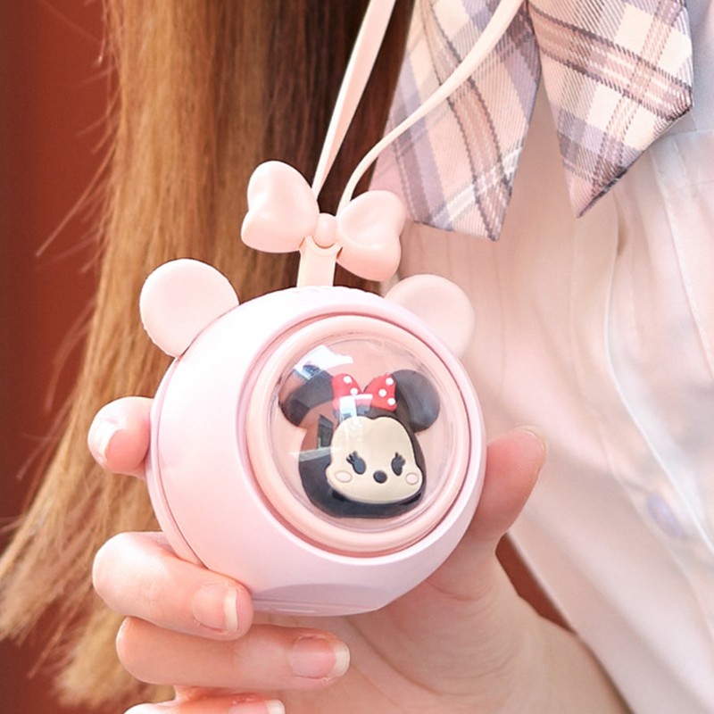 Portable Neck Fan Cool Silent 3 Gear Strong Wind Cartoon