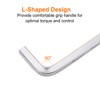 HARFINGTON 3pcs L-Shaped Square Head Wrench 8mm CR-V L-Key 4