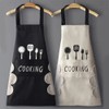 [1+1] Hand towel waterproof apron cooking kitchen restaurant cafe long