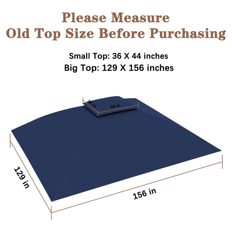 11X13 Replacement Cover Fit for SunNest Moorehead Domed Gazebo (11X13