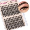 Yawamica Lash Clusters Wispy Eyelash Clusters Clear Band Cluster Eyelash