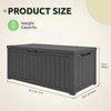 GOOBED 120-Gallon Resin Outdoor Storage Box, Waterproof Deck Box for
