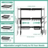 Over The Sink Dish Drying Rack,Expandable Length 3-Tier Large Stainless