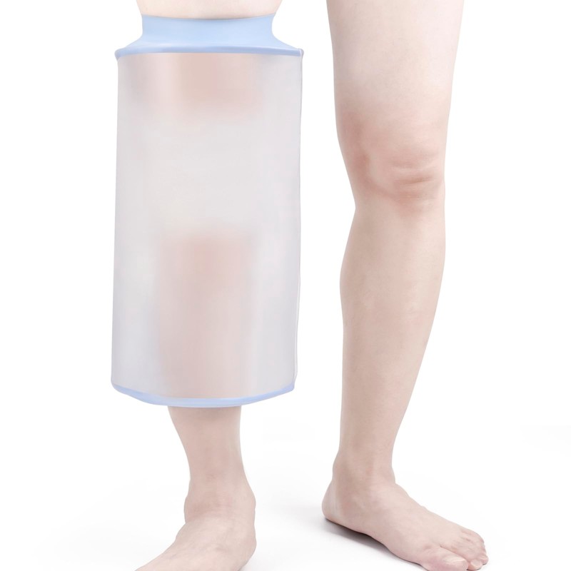 Knee Cast Cover for Shower, Waterproof Knee Cast Bag for