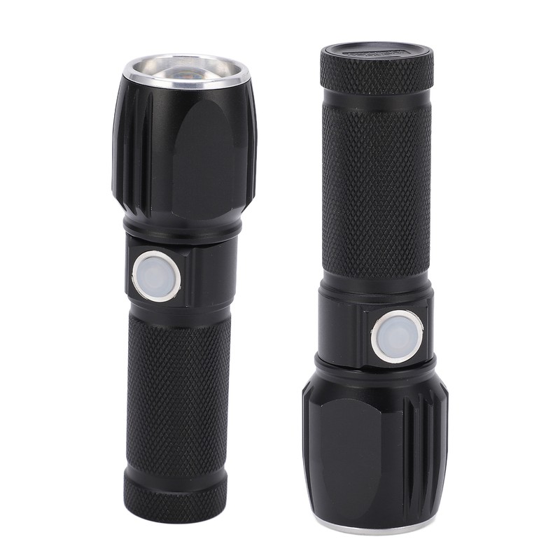Flash Light P01 Portable Waterproof Black Handheld Flashlights with Data