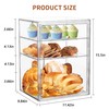 ZLLZUU Bread Box for Kitchen Countertop Pastry Display Case 4