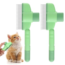LIQWEI 2Pcs Flea Comb, Cat Hair Removal Brush, Flea Comb For Dogs and Cats Deshedding Brushes for Cats, Cat Grooming Brush Pet Hairs Removal for Short and Long Hair