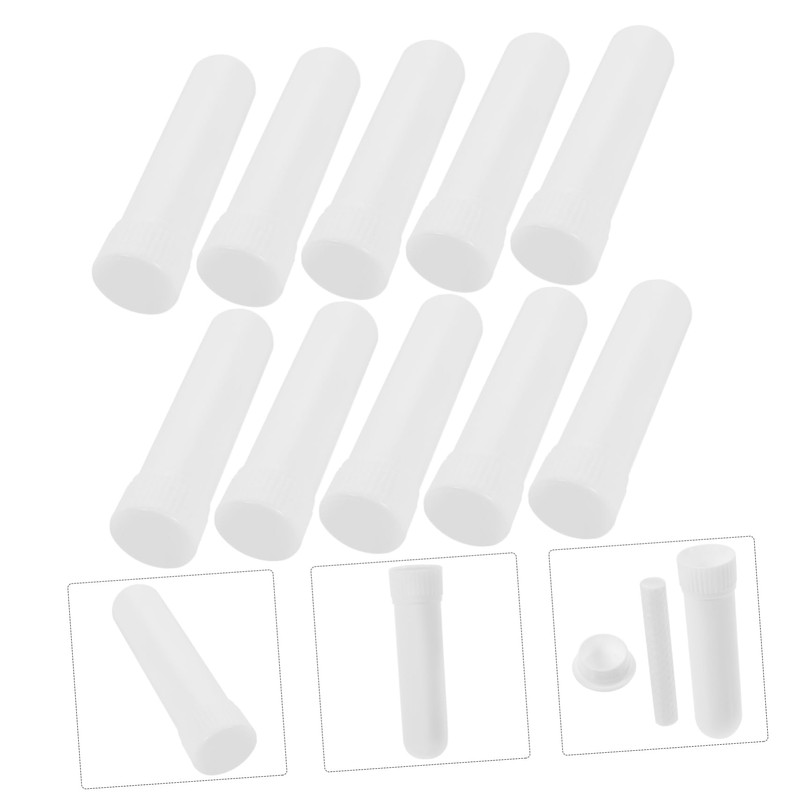 SAFIGLE 10Pcs Aromatherapy Tubes Essential Oil Refillable Sticks Compact Design