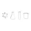 Fox Run Science Cookie Cutter Set, Chemistry Lab Cookie Cutters,