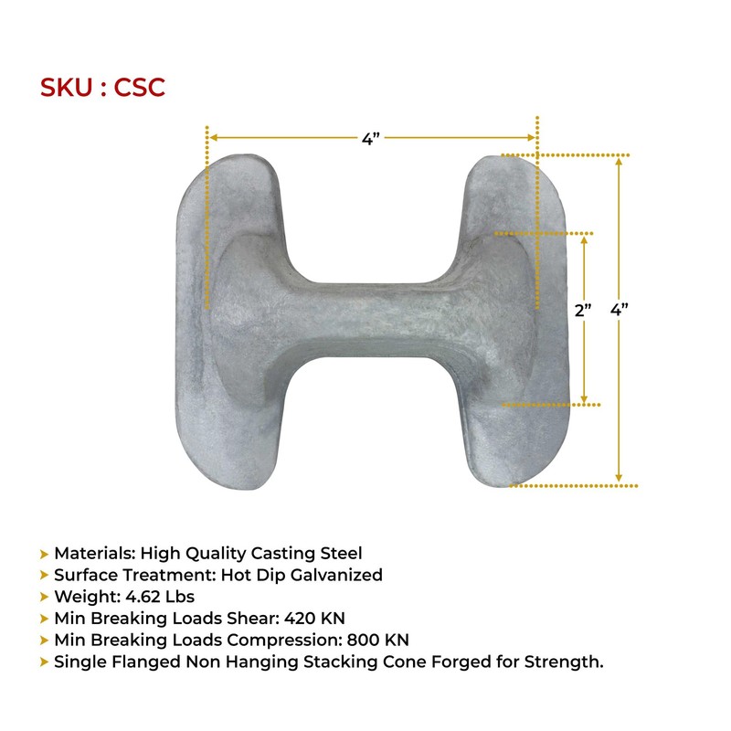 Mytee Products (4 Pack Sea Rail Shipping Container Stacking Cone