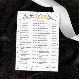 Has The Grad Ever Graduation Party Game - 25 Cards