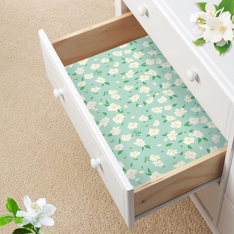 Scented Jasmine Drawer Liners Perfect for Dresser, Wardrobe, Drawers, Shelves,