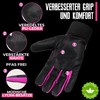 HANDLANDY Women's Thermal Winter Leather Work Gloves, Waterproof Cold Weather