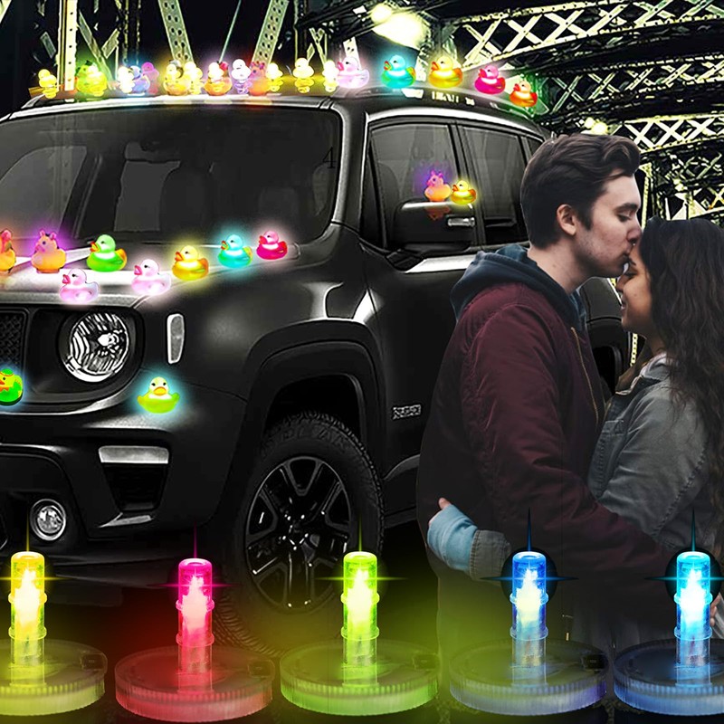 6Pcs Light Up Duck Plug, 16 Luminous Modes Rubber Mount,