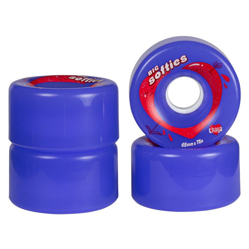 Chaya Roller Skate Roller Big Softie's Clear Purple, 65 mm