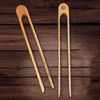 Magnetic Bamboo Toast Tongs Wooden Tongs Reusable Bamboo Kitchen Tongs