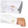 UUIOUOIUU Silver cufflinks Initial cufflinks for men shirts button covers