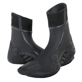 FELLOW Surf Boots 5mm, Thermal, Fleece-Lined, Surfing Shoes, Pointed Toe, Insulated, Brushed, Waterproof, Japan Standard, Men's, Women's, For Extreme Cold, Semi-Dry Suit, Black, 25cm
