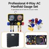 BACOENG AC R1234YF Gauge Set, Automotive 4 Way R1234yf Refrigerant