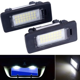 BOOMBOOST 2Pcs 24SMD LED Number License Plate Light Compatible for Volkswagen for VW for Golf for Jetta for Passat for Sharan for Touareg for Touran