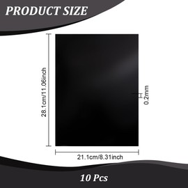 BENECREAT 10 Sheets Black Laser Engraving Testing Paper A4 11x8.3 Inch Double Sides Laser Marking Paper for Fiber Laser Marking and Engraving Laser Cutting Marking Machine