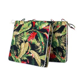 GQZGGXX Outdoor Chair Cushions Set of 2, Waterproof Outdoor Seat Cushions for Patio Furniture, Patio Chair Cushion with Ties, Square Out Door Chair Pads,22" X 22" X 3", Holly Floral
