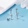 NICEIGHT 8Pcs 16G Stainless Steel Threadless Push in Nose Rings