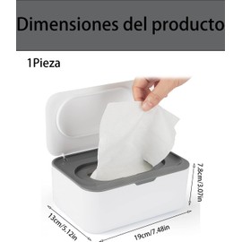Porta Toallitas Humedas,1 Piezas Dispensador de Toallitas Humedas, Caja para Toallitas Humedas, Diseño Compacto, Material de Polipropileno, para Uso en Baño y Cambiador
