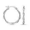 Charmsy Valentines Day Gifts 925 Sterling Silver Textured Hoop Earrings