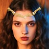 Kilshye Rhinestone Head Chain Jewelry Gold Prom Headpiece Hair Chains