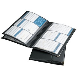 Rolodex 67465 Rolodex 192-Card Capacity Vinyl Business Card Book, 32 Pgs, 11-3/4 x 7-1/4, BK