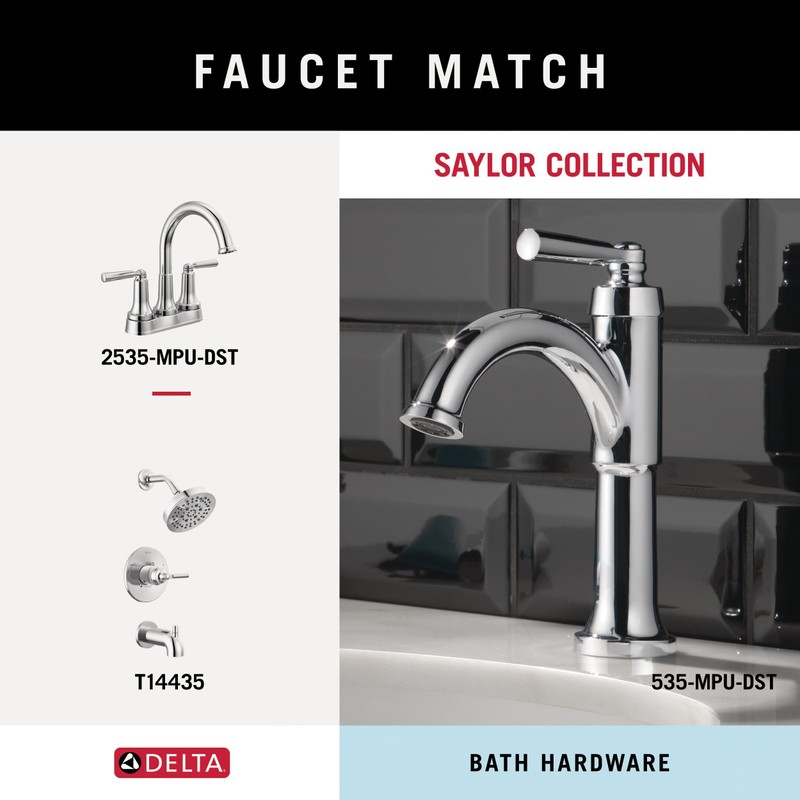 DELTA 73508 Saylor Bath Hardware Towel bar, Polished Chrome