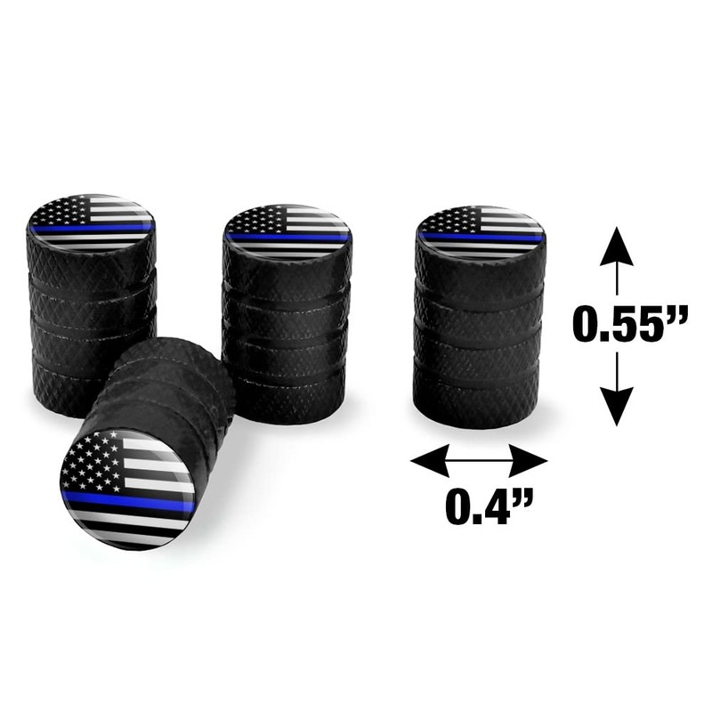GRAPHICS & MORE Thin Blue Line American Flag Tire Rim