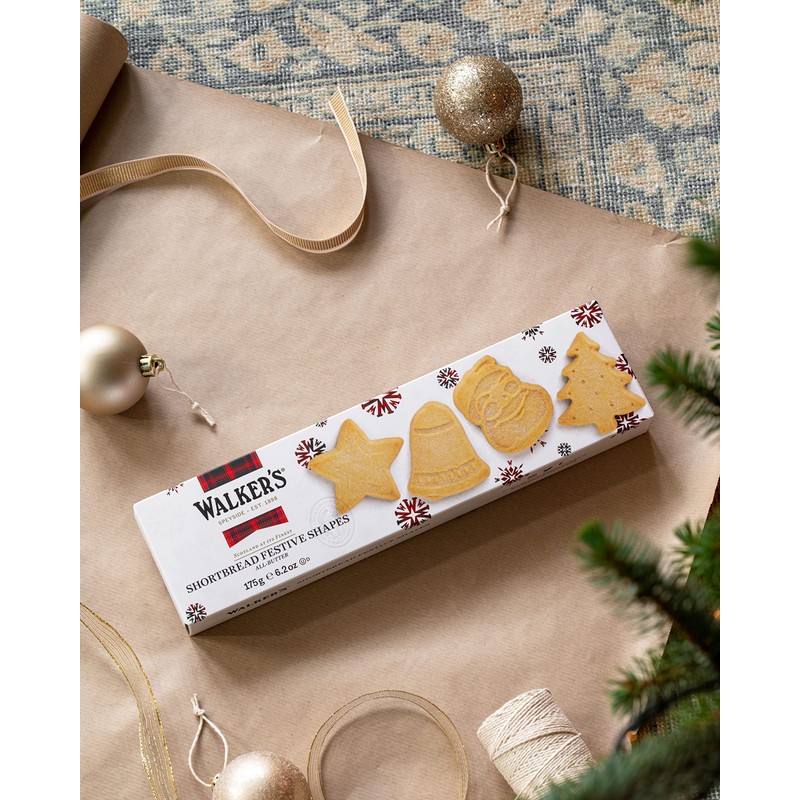 Walkers Shortbread Cookies, Assorted Festive Shapes, 6.2 oz
