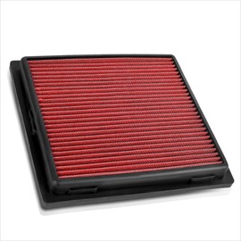 Red Reusable Washable High Flow Drop-in Air Filter Panel Compatible with 11-21 Durango Grand Cherokee 3.6L 5.7L 6.4L