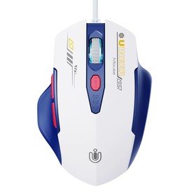 Uineer Wired Mouse, 4 Levels Adjustable DPI, 6 Programmable Buttons, Ergonomic Computer Wired Mouse for PC Laptop Computer for Working and Gaming - Plug & Play (Blue)