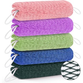 Esponja de red africana exfoliante corporal paquete de 5 unidades largas multicolor
