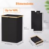 Lifewit 160L Double Laundry Hamper with Lid, Extra Large Bamboo