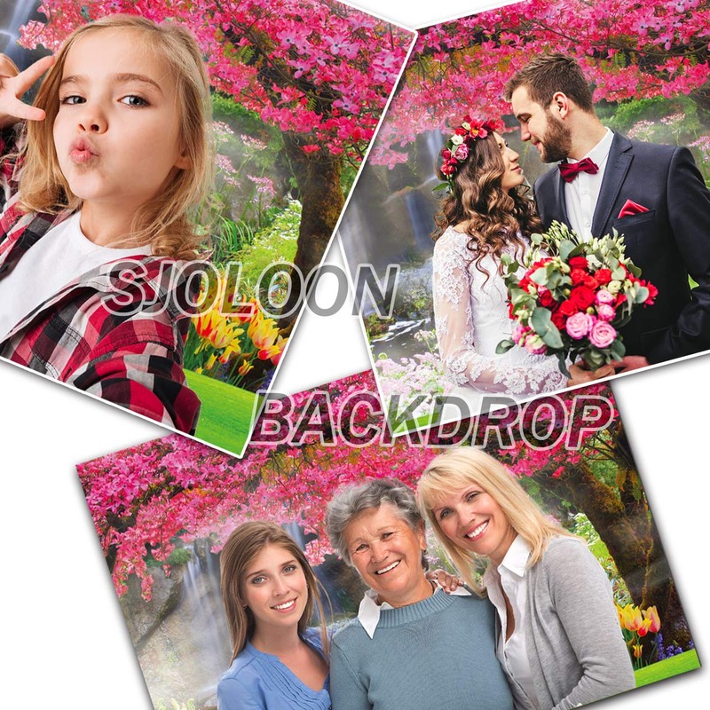 SJOLOON 5X7FT Spring Backdrop Easter Photography Backdrop Flower Backdrops Photo