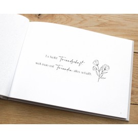 heeaven Friendship Book for Adults, Friendship Book, Simple Design, Friendship Album, Memory Album, Friendship Book, DIN A5 Hardcover (26 Friends)