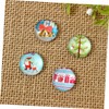 COHEALI Foil Christmas Decorations 200pcs Round Tiles Glass Gemstone for